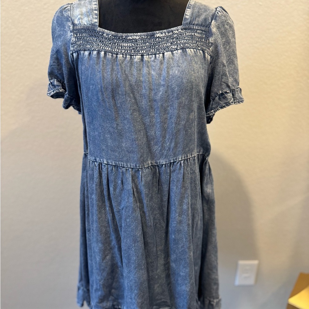 Doe & Rae Indigo Smocked Dress A017